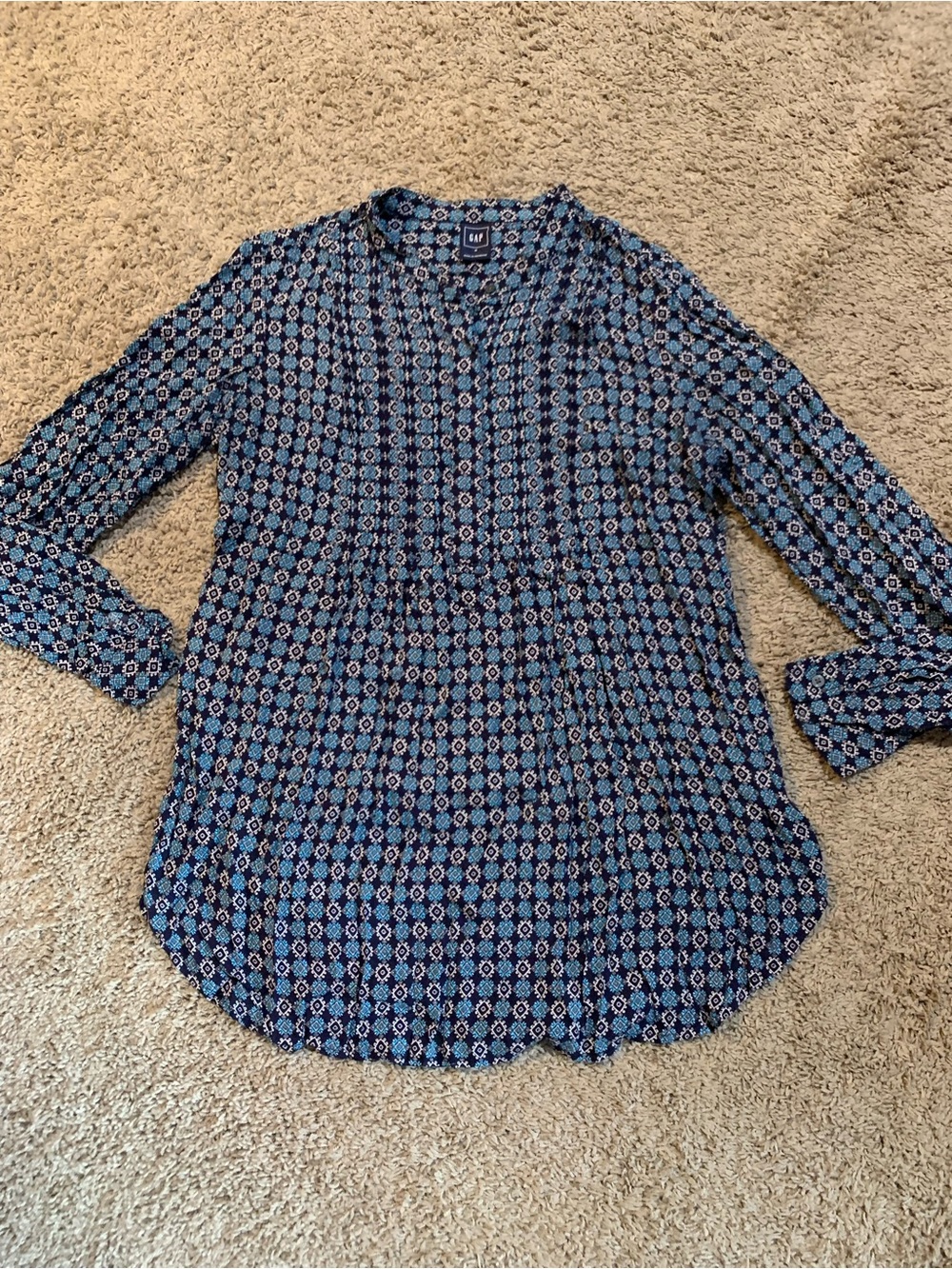 Gap Boho Tunic Medallion Blouse Medium